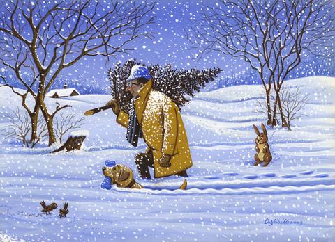 480x348 A.j. Williams Comic Postcard Artwork Somerset Amp Wood - Aj Painting