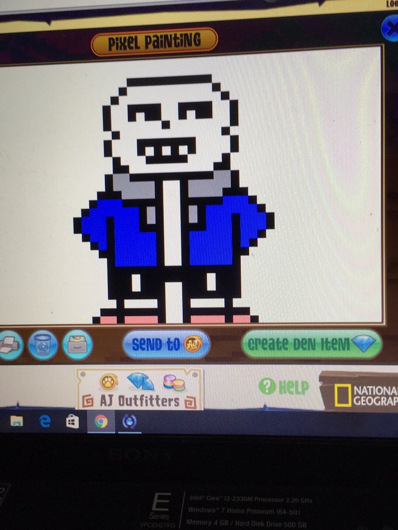 774x1032 Pixel Painting Sans By Ragewolf Aj - Aj Painting
