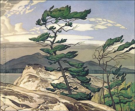 460x379 White Pine 1957 By A J Casson - Aj Painting