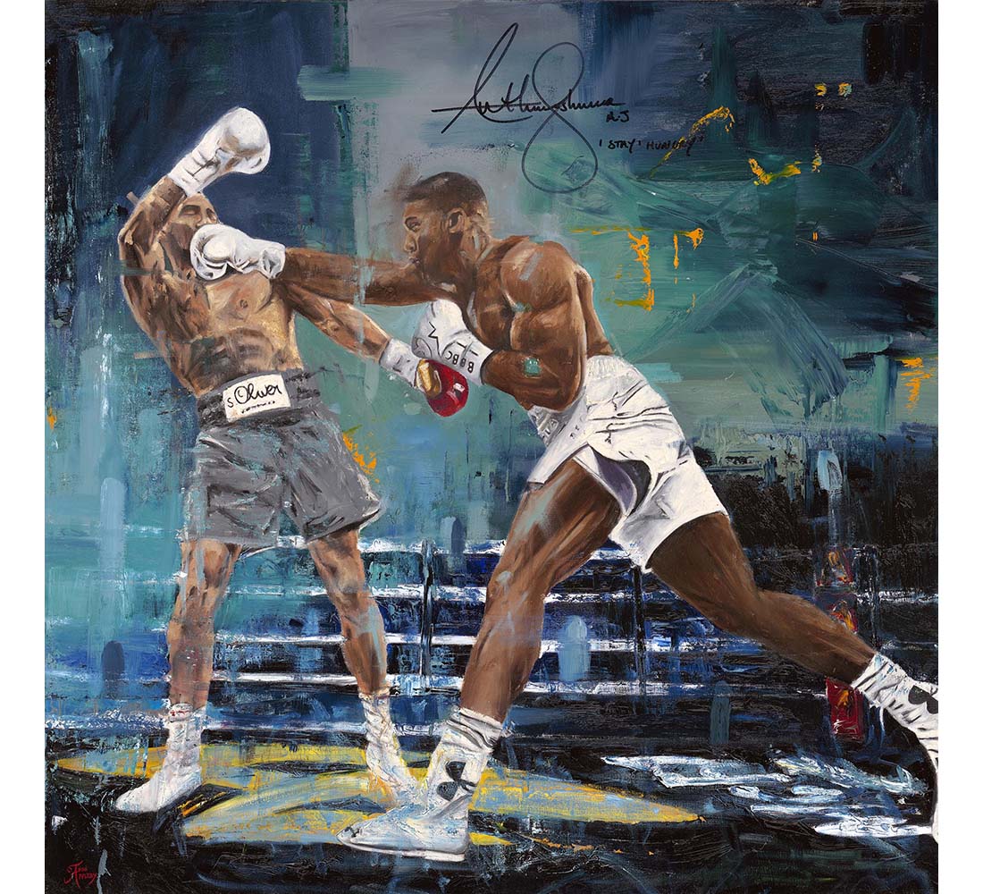 1100x1000 Aj Vs Klitschko Oil Painting Signed 11 - Aj Painting