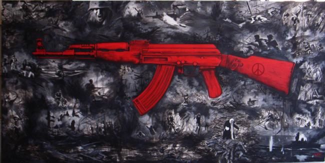 Ak 47 Painting at PaintingValley.com | Explore collection of Ak 47 Painting