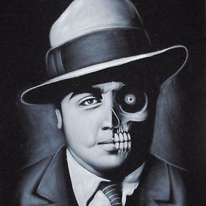300x300 Al Capone, Scarface ,original Gangster Art Mexican Black Velvet - Al Capone Painting
