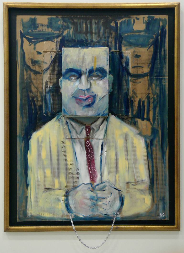 770x1054 Saatchi Art Al Capone In Miami Painting By Xavier Benlloch - Al Capone Painting