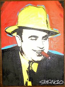 225x300 Al Capone 25x34 John Stango Original Abstract Art Acrylic - Al Capone Painting
