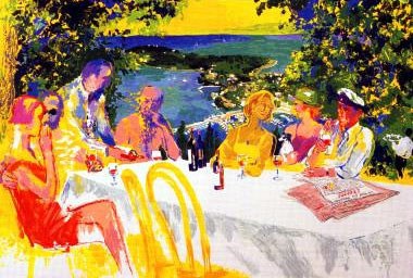 380x256 Leroy Neiman Wine Alfresco Painting Best Paintings For Sale - Al Fresco Painting