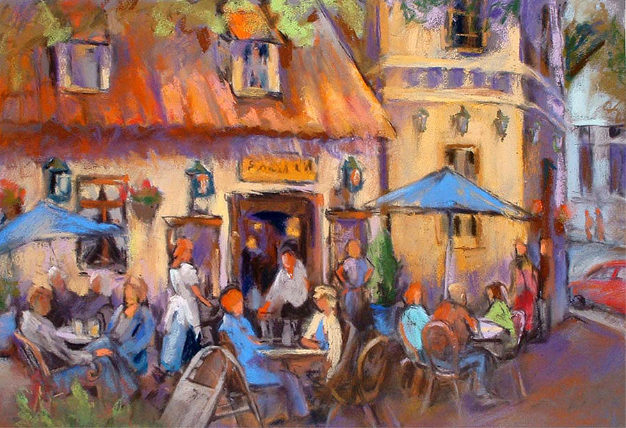 900x616 Oslo Al Fresco Painting By Joan Jones - Al Fresco Painting