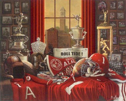432x347 Crimson Tide History - Alabama Crimson Tide Painting