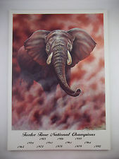 169x225 Alabama Football Prints College Ncaa Ebay - Alabama Elephant Painting