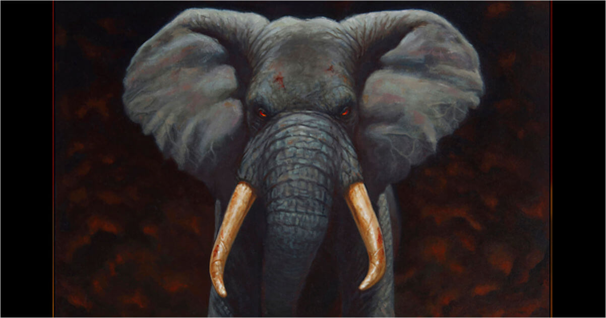 1202x631 Alabama - Alabama Elephant Painting