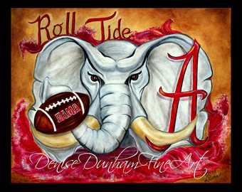 340x270 San Francisco Giants 2014 World Champs Atampt Park Art Prints - Alabama Elephant Painting