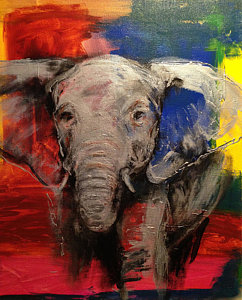 242x300 Alabama Elephant Paintings Fine Art America - Alabama Elephant Painting