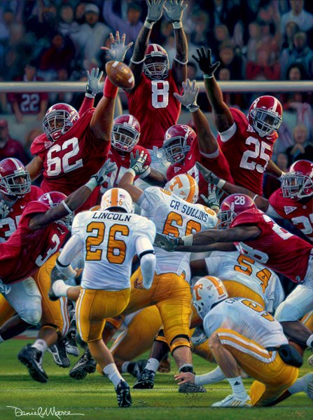 447x599 Maximum Block - Alabama Football Painting