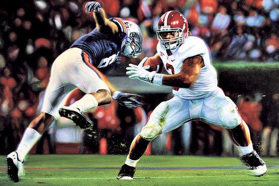 553x369 Who Owns Crimson And White - Alabama Football Painting