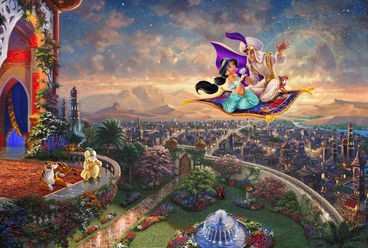 1200x811 Aladdin Limited Edition Art The Thomas Kinkade Company - Aladdin Painting