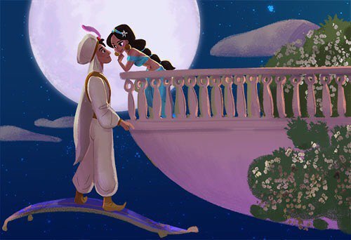500x342 Disneylifestylers On Twitter Aladdin Painting By @victoriaying - Aladdin Painting