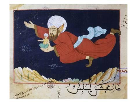 473x355 Aladdin Transported By The Genie, Illustrated Scene From 1001 - Aladdin Painting