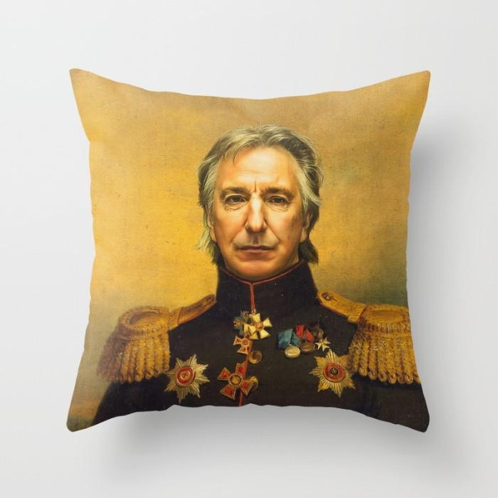 700x700 Alan Rickman Meets Vintage Painting Cushion Cover - Alan Rickman Painting