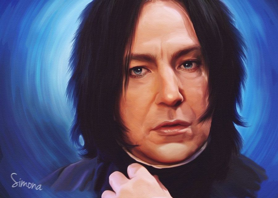 900x640 Alan Rickman Severus Snape Oil Painting By Vampcupcakeart - Alan Rickman Painting