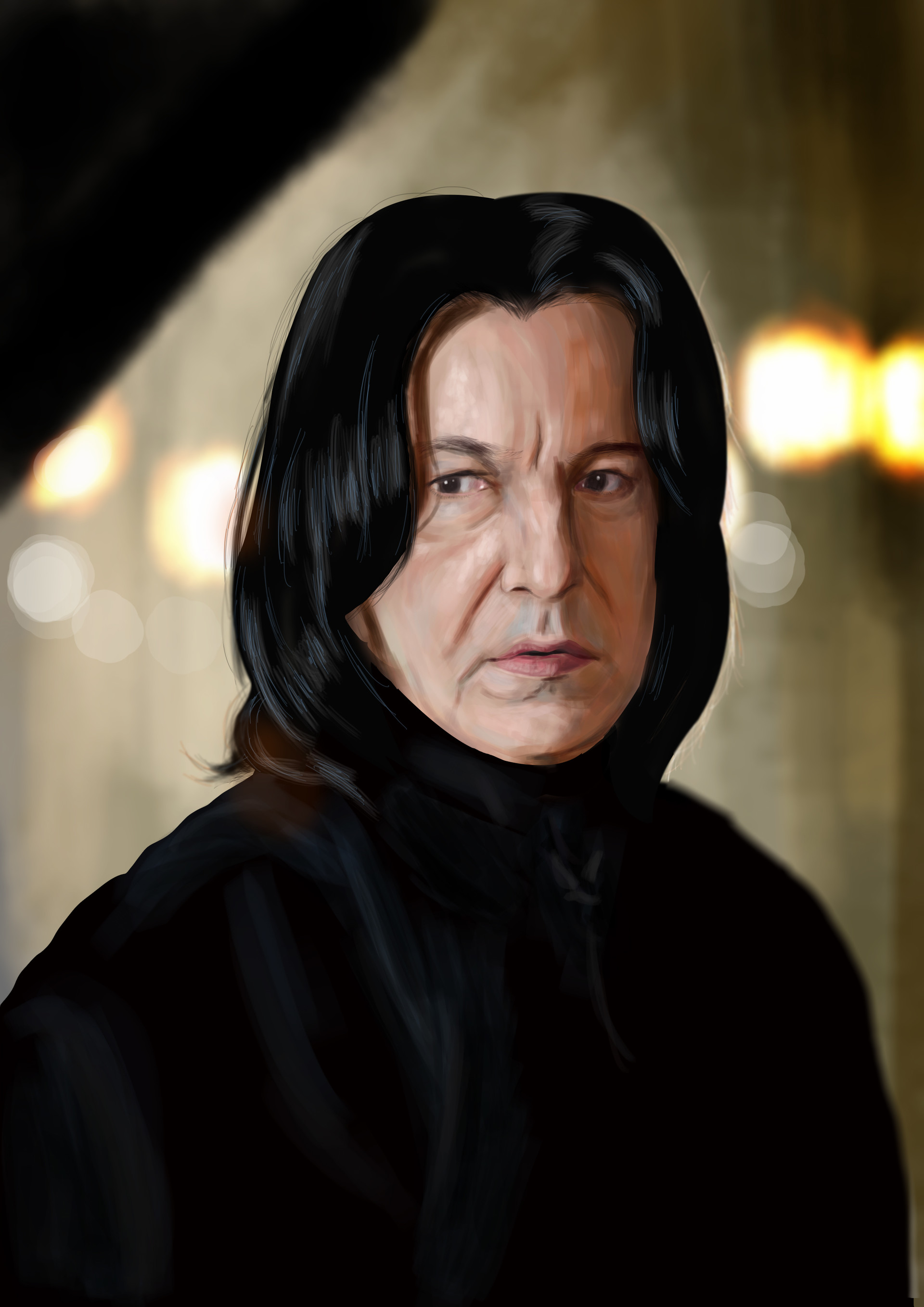 1920x2716 Artstation - Alan Rickman Painting