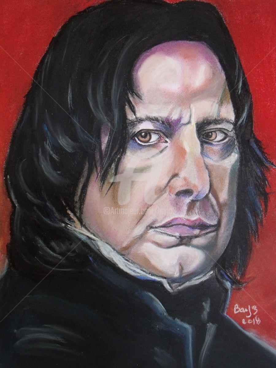 900x1200 Professeur Rogue (Alan Rickman) (Barjo3) - Alan Rickman Painting