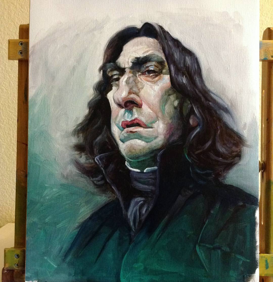 1080x1116 Rip Alan Rickman - Alan Rickman Painting