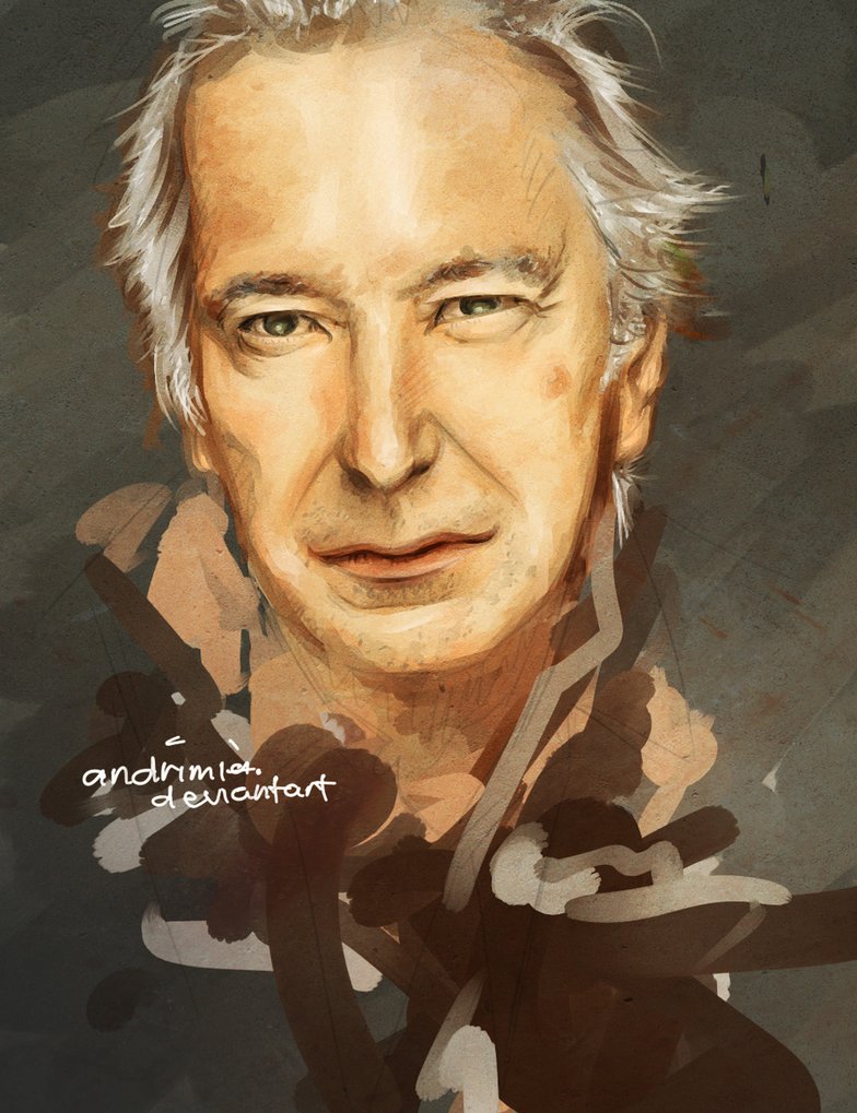 784x1019 Alan Rickman A.k.a. Severus Snape By Andrimia - Alan Rickman Painting