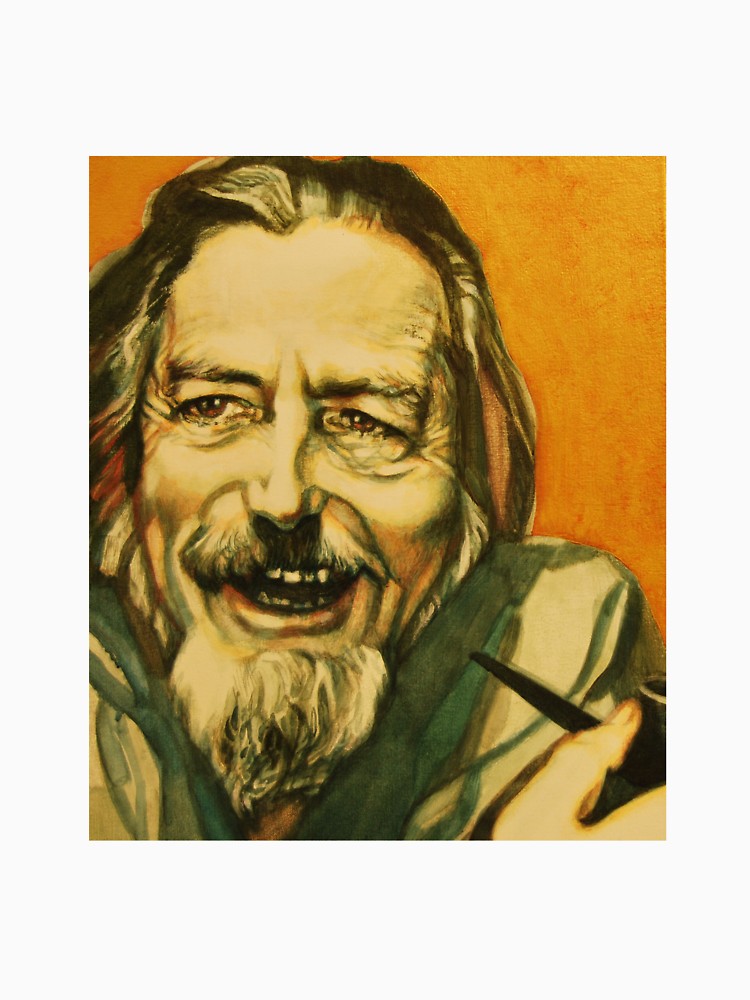 750x1000 Alan Watts Artwork Women's Fitted Scoop T Shirt By Bravebeing - Alan Watts Painting