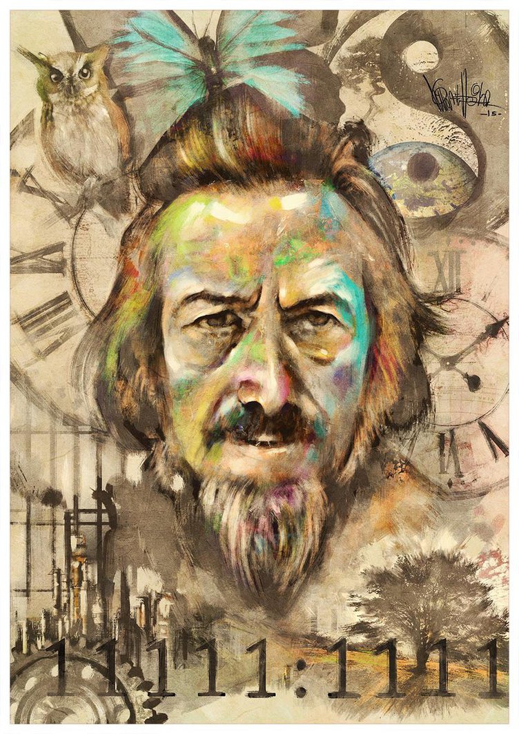 752x1063 Alan Watts Tribute - Alan Watts Painting
