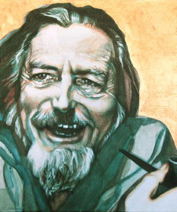 360x432 Alan Watts . The Way Cannot Be Spoken But He Gets Close - Alan Watts Painting