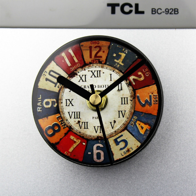 640x640 Creative Fridger Alarm Clock Retro Nostalgic European Style Iron - Alarm Clock Painting