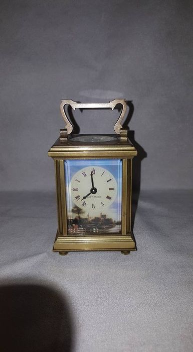 385x700 Miniature Travel Alarm Clock With Enamel Painted Sides - Alarm Clock Painting