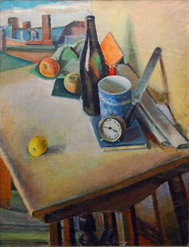 382x500 Still Life With Alarm Clock - Alarm Clock Painting