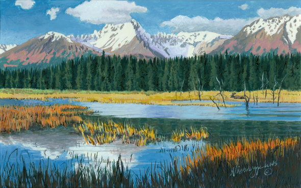 590x370 Buy Original Painting By Alaska Artist Gail - Alaska Painting