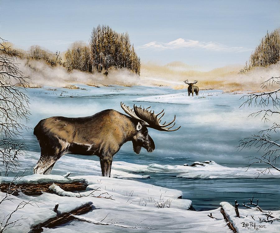 900x749 First Snow Alaska Painting By Bob Patterson - Alaska Painting