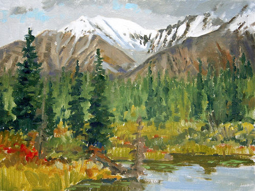 500x374 New Snow - Alaska Painting