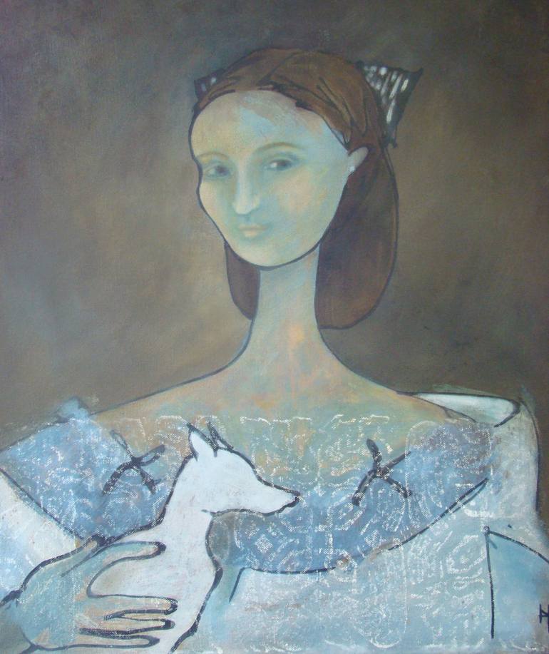 770x917 Saatchi Art Alba Painting By Louise Van Heerdt - Alba Painting