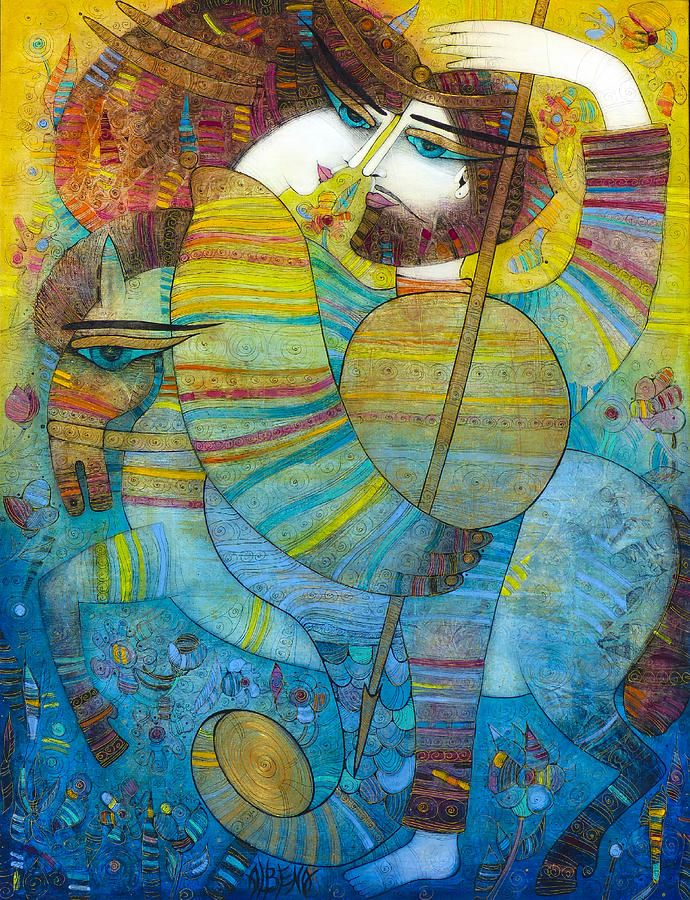 690x900 Georges And The Dragoness Painting By Albena Vatcheva Art - Albena Painting