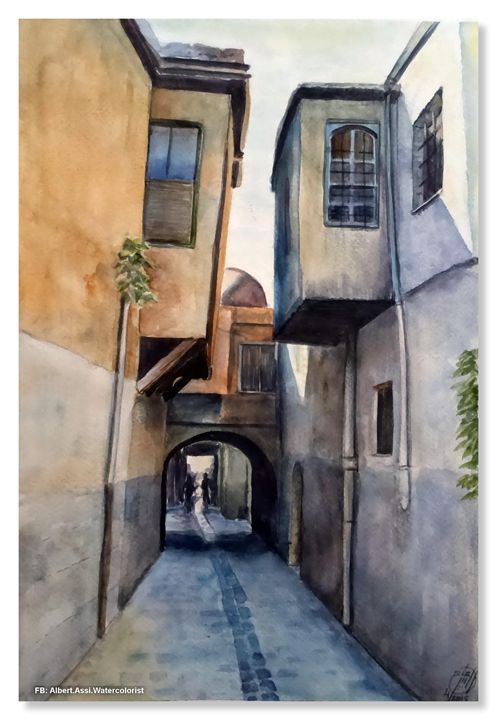497x720 Old Damascus - Alber Painting