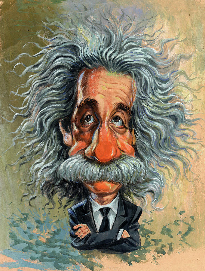682x900 Albert Einstein Painting By Art - Albert Einstein Canvas Painting