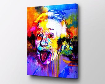 340x270 Canvas Artwork Etsy - Albert Einstein Canvas Painting