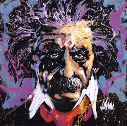 410x407 Hand Painted Albert Einstein Canvas Wall Art - Albert Einstein Canvas Painting