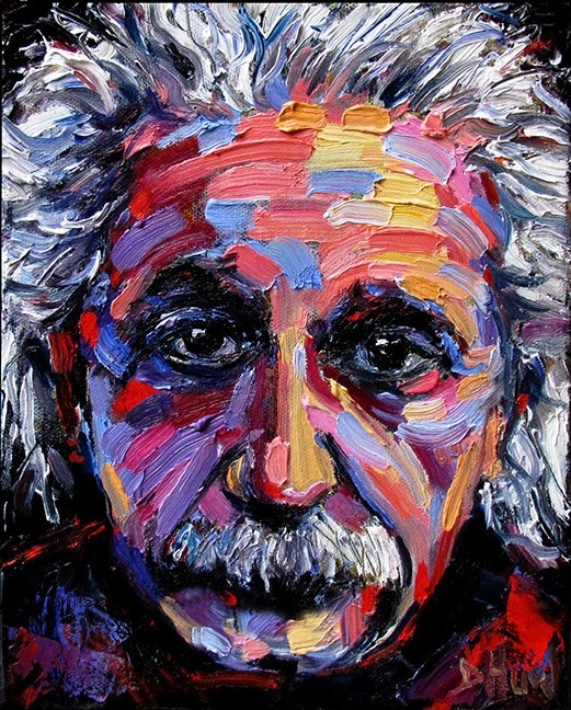 Albert Einstein Painting at PaintingValley.com | Explore collection of ...