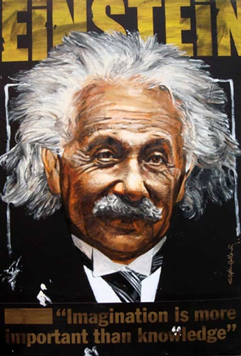 338x500 Einstein Painting By Stephen Holland. 2011 - Albert Einstein Painting