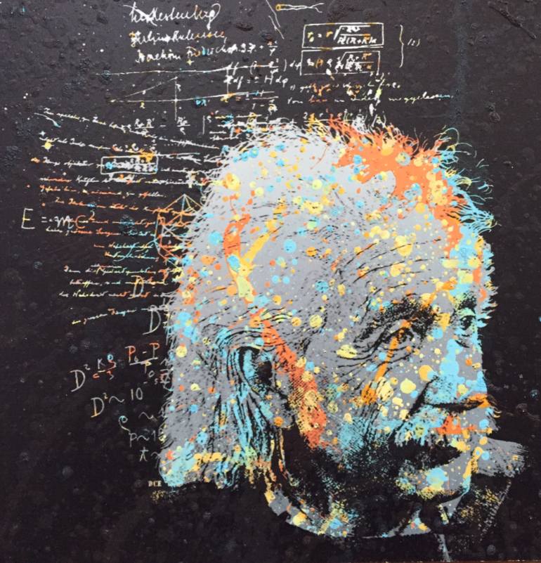 770x801 Saatchi Art Brainy - Albert Einstein Painting
