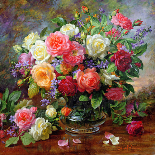 498x500 Albert Williams Roses - Albert Williams Painting