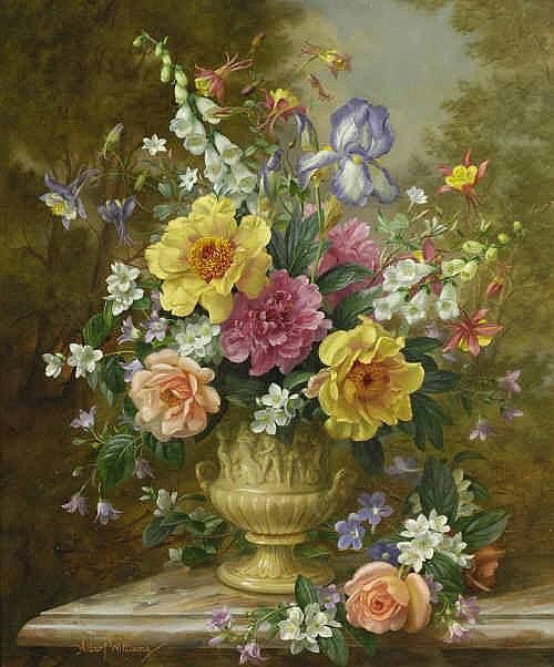 500x602 Albert Williams (B.1922) V Still Life Of Summer Beautiful Art - Albert Williams Painting