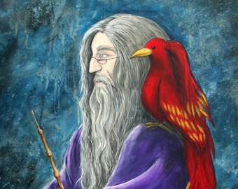 340x270 Dumbledore Painting Etsy - Albus Dumbledore Painting