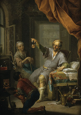 310x442 Illustrating Alchemy, 18th Century The Scientist - Alchemy Painting