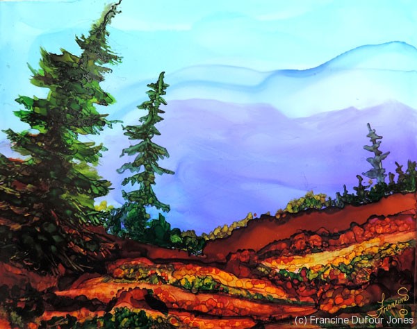 600x474 Painting Landscapes With Alcohol Inks Francine Dufour Jones - Alcohol Ink Painting