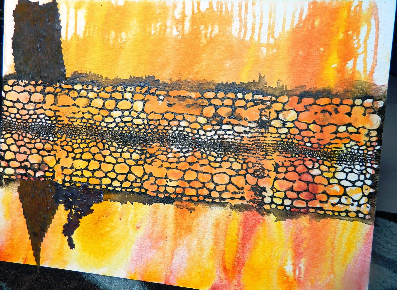 1600x1171 Donna L. Martin Fine Art Original Mixed Media Abstract Painting - Alcohol Ink Painting On Canvas